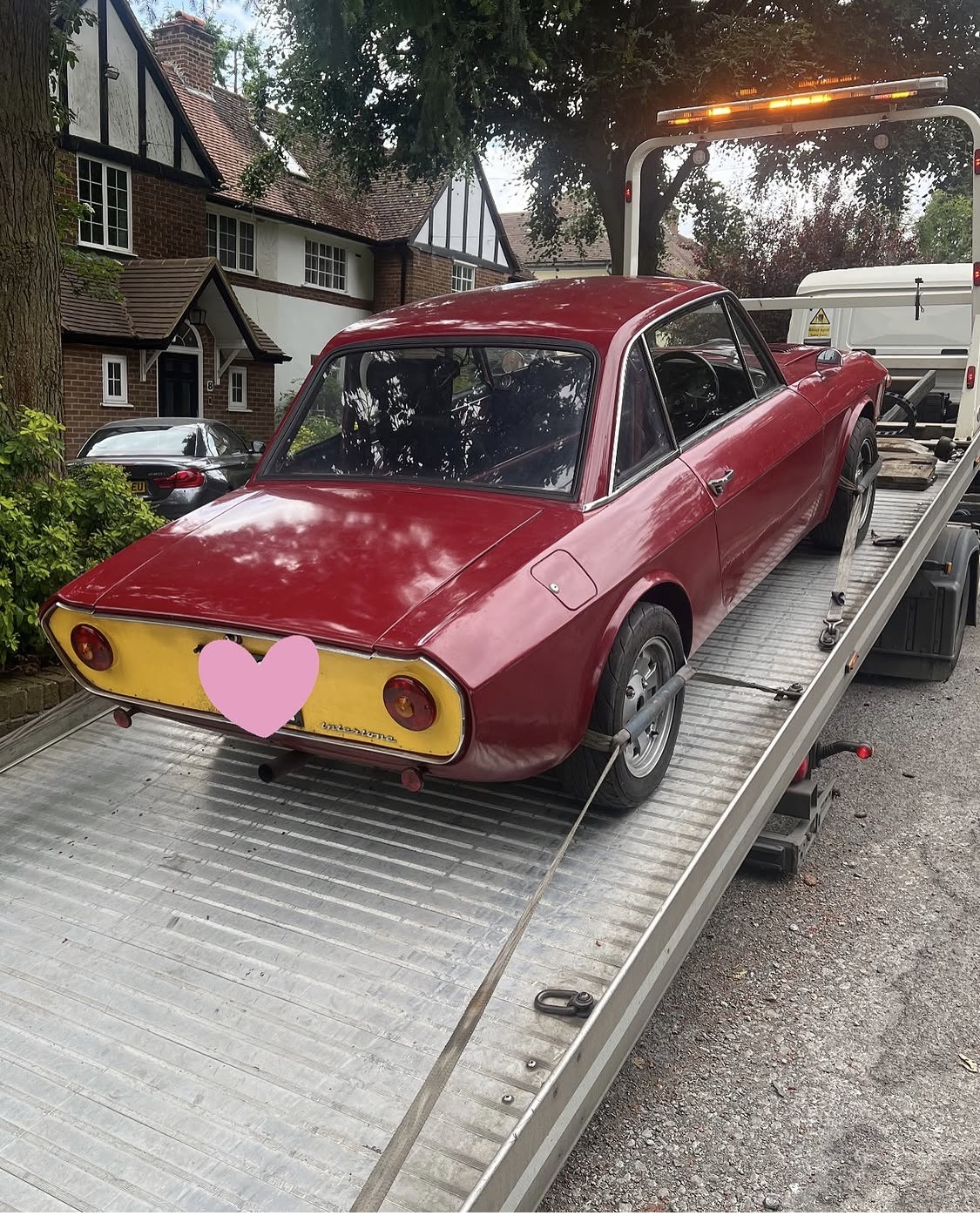 Lancia Fulvia rear on recovery truck