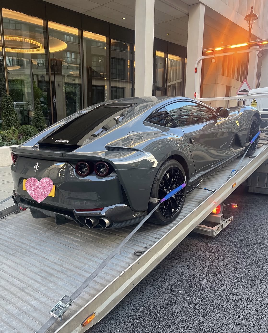 Ferrari on flatbed